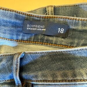 J.Jill size 18 boyfriend straight leg ankle jeans with comfy stretch.